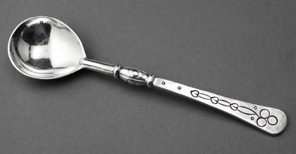 Rare Liberty & Co Arts and Crafts Silver Spoon - Bernard Cuzner, Artists' Spoons, Simon Moore